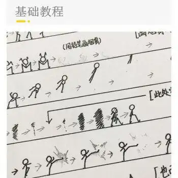 安格里手翻书空白本动画书纸上活页绘画制作连环画小本子涂鸦翻页画