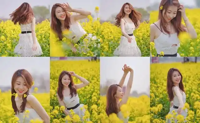 春天油菜花拍照,9个拍照姿势技巧,照片好看又有氛围感