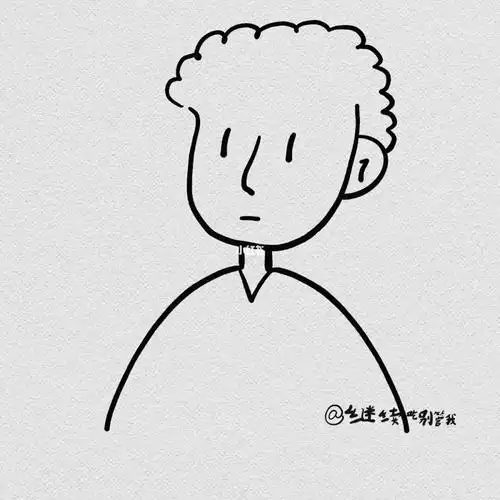 简笔画男生头像