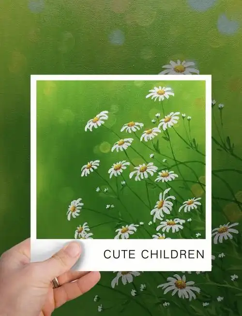 丙烯画雏菊花步骤图