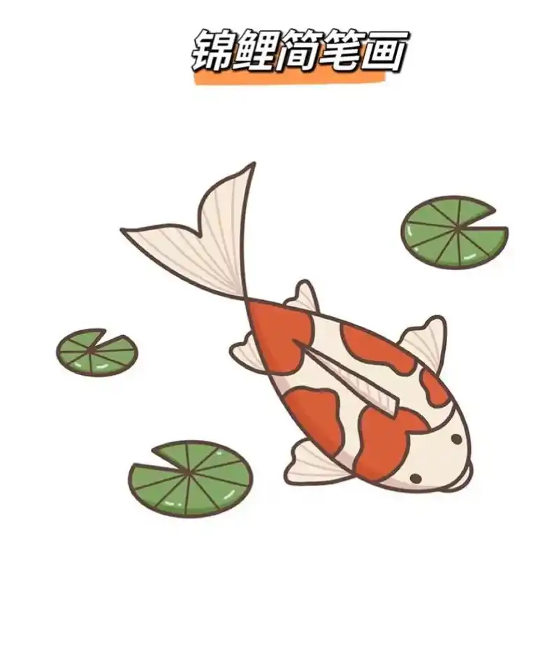 好运锦鲤简笔画,你学会了吗?#一学就会的简笔画 #亲子简笔画 - 抖音