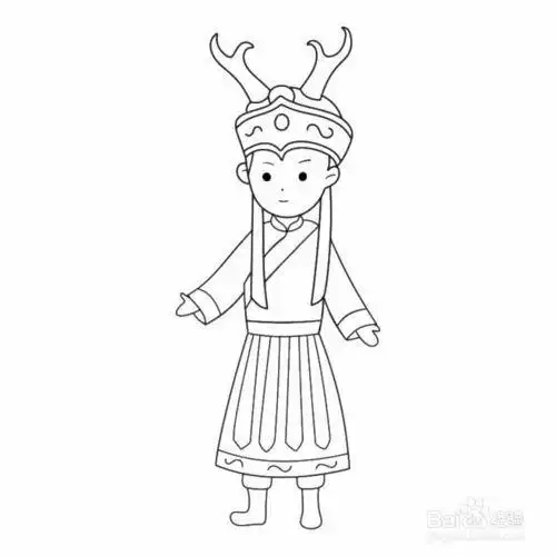 服饰简笔画各种衣服简笔画简笔画-如何画q版傣族男孩的简笔画马来西亚