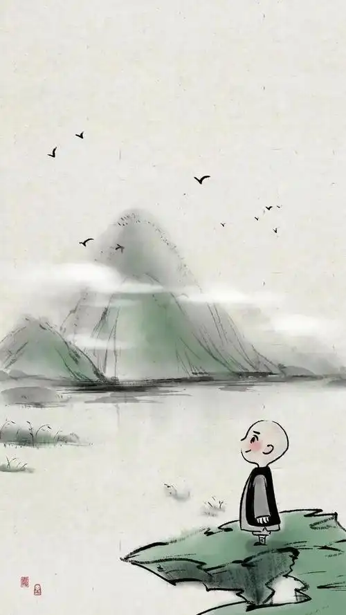 一禅小和尚壁纸,与自己促膝长谈,与孤独握手言欢