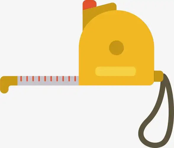 矢量图卡通的黄色卷尺