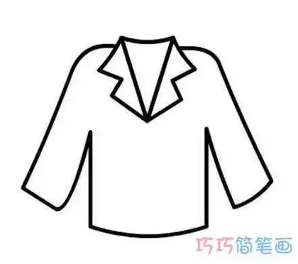 女士衣服怎么画女生外套的画法简笔画图片