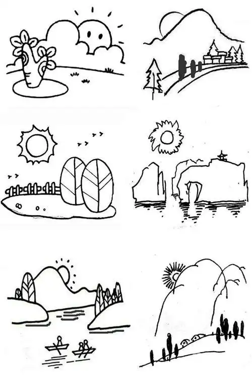 儿童简笔画技巧风景篇