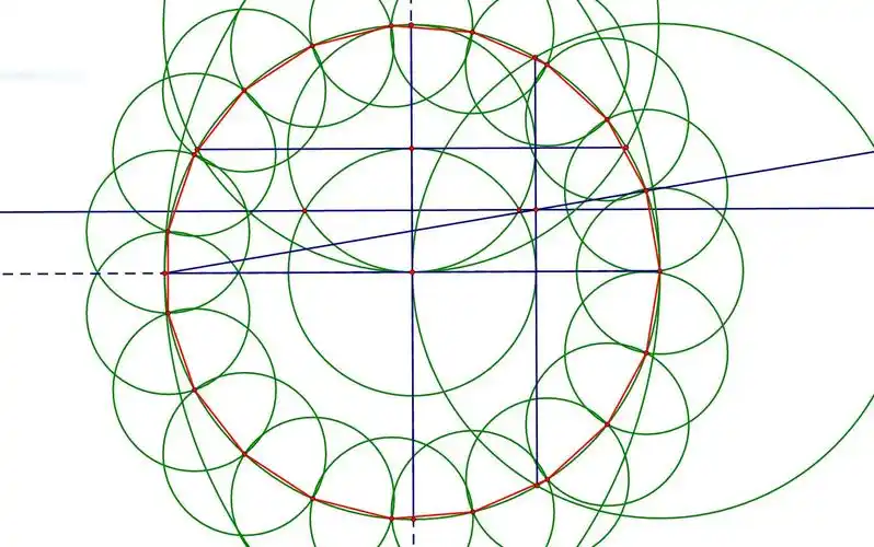 【数学 尺规作图】17 正19边形(近似)