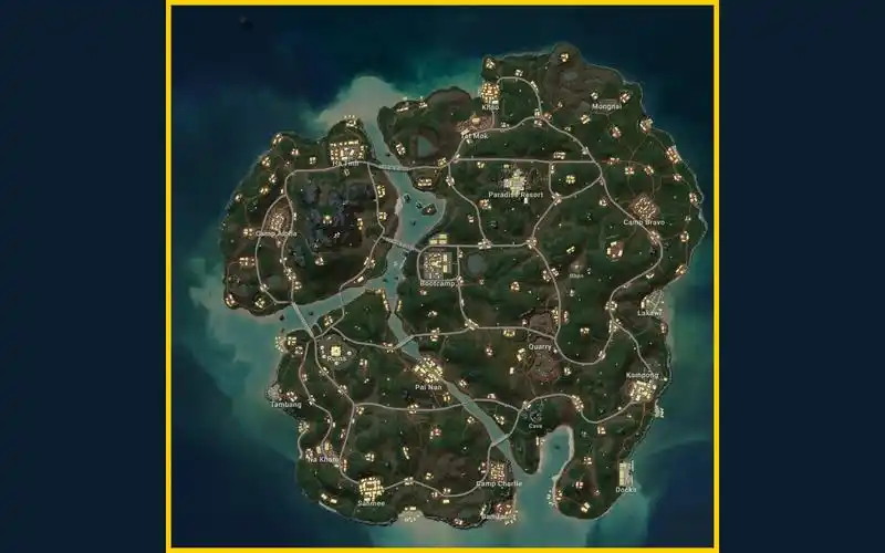 分享《绝地求生》各地区完整地图——【萨诺】16k超大地图312mb