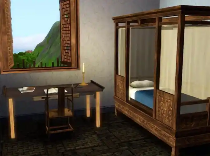 古代房屋 古代背景 古代场景 古风 竹屋 木屋 室内 风景 农家小院