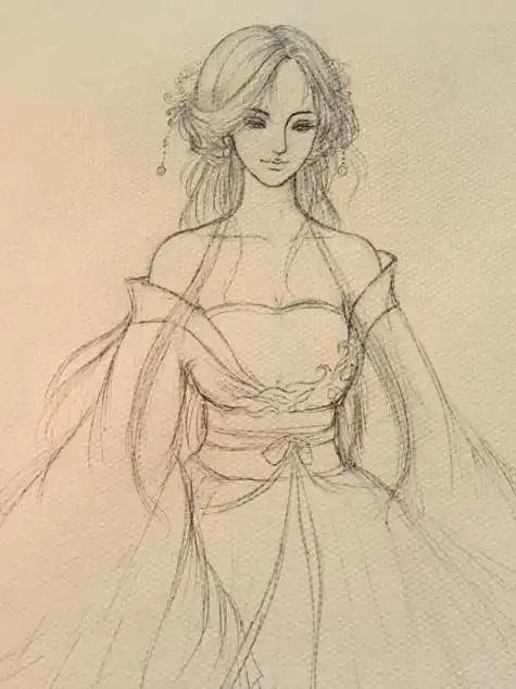 古风美少女简笔画一块钱去哪了铅笔简笔画古装美女人物线稿 9061257