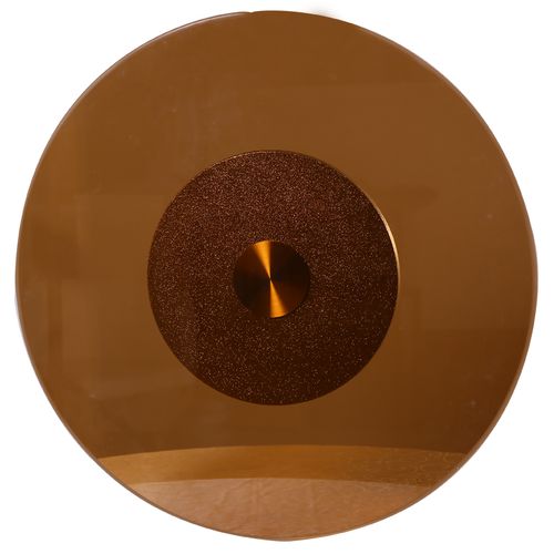 餐桌玻璃转盘商用钢化玻璃饭店大圆桌茶色玻璃转盘底座旋转桌面转