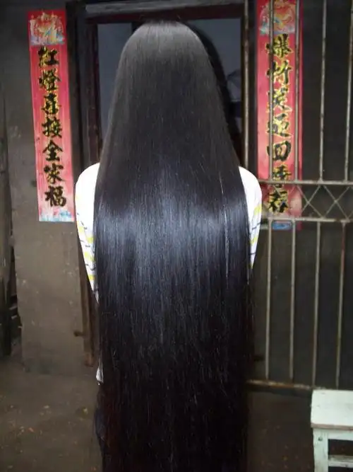 剪下大一女孩90厘米柔顺长发5