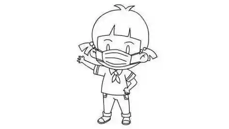 彩色戴口罩女孩简笔画怎么画 漂亮可爱戴口罩女孩简笔画图解带步骤