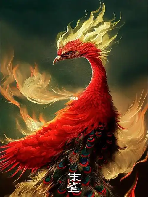 朱雀,又称朱鸟,是中国古代神话中的天之四灵之一,是代表炎帝与南方七