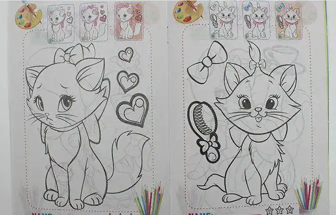 儿童涂色本填色画 绘画图书填色本 手工涂色书画本 儿童益智玩具