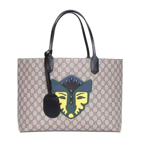 gucci/古驰 经典纹配动物图案 手提包 412096-kwzdn-8429