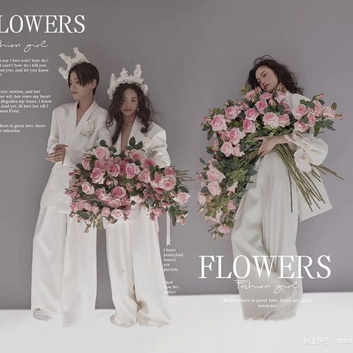 影楼情侣网红主题婚纱照摄影拍照服装时尚新潮街拍旅拍便装礼服