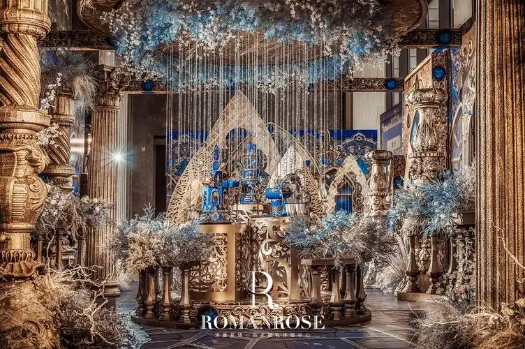 【蓝金色奢华欧式】豪华巴洛克风格婚礼