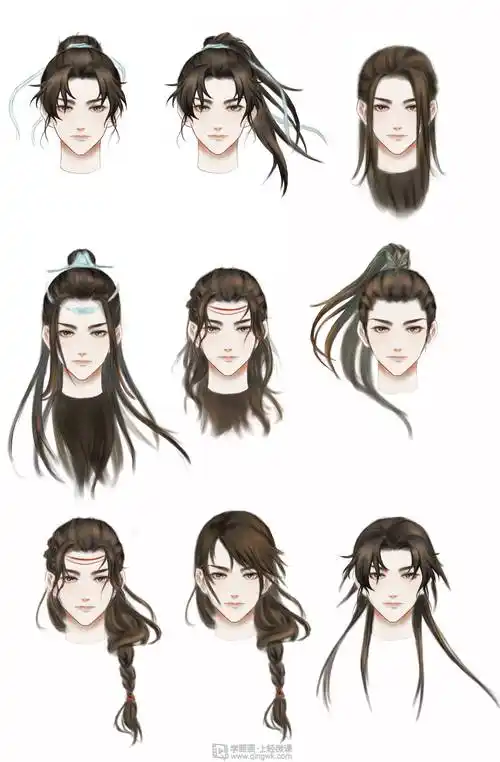 古风男性的发型设计