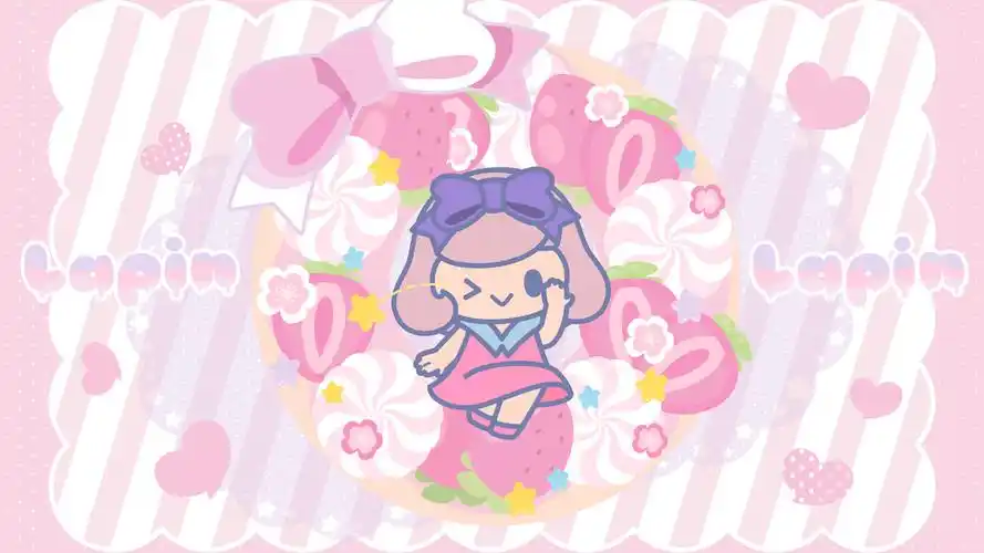 唯美梦幻lapin少女粉红诱惑卡通动漫桌面壁纸下载