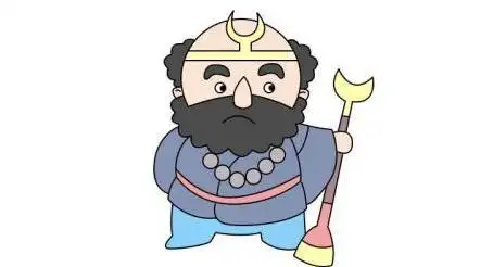 带颜色沙僧简笔画步骤图解简单又帅气沙僧简笔画怎么画