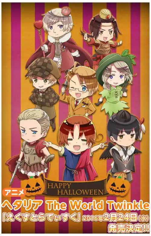 黑塔利亚联五轴三本家万圣节宣传