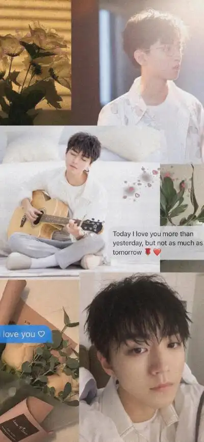 王俊凯拼贴壁纸陈嘉恩拿图留赞二转注明