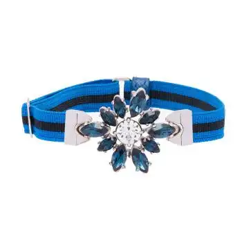 普拉达(prada)女士手镯 条纹 水晶 浅蓝色/黑色 1ib051_2a7l_f0d4o