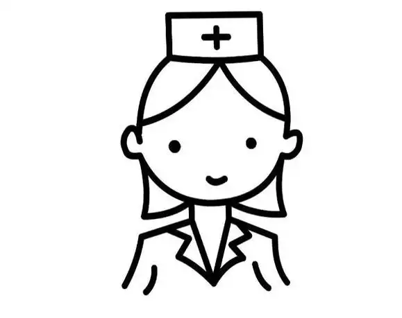 用硬币画出戴口罩的白衣天使小护士简笔画护士简笔画怎么画图解卡通