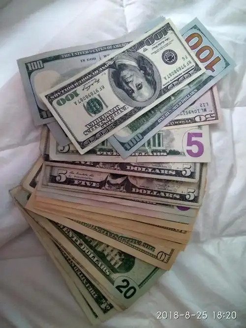 各种面值的美元.