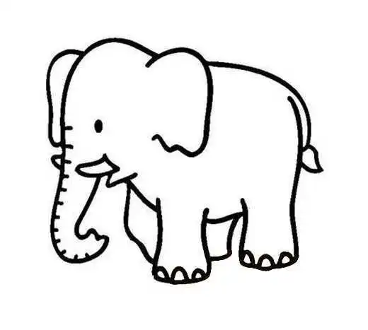 儿童简笔画卡通大象的画法图片教程素描