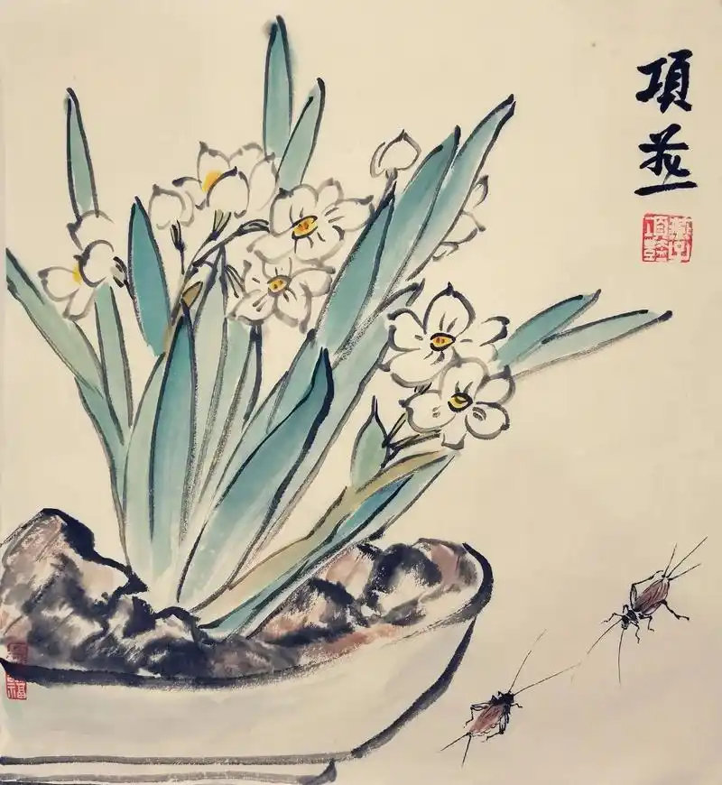 水仙花#国画 #水墨写意 #dou 上热门 - 抖音