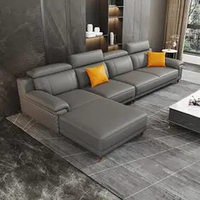 索菲亚官方轻奢真皮沙发头层牛皮大户型客厅组合直排意式极简功能