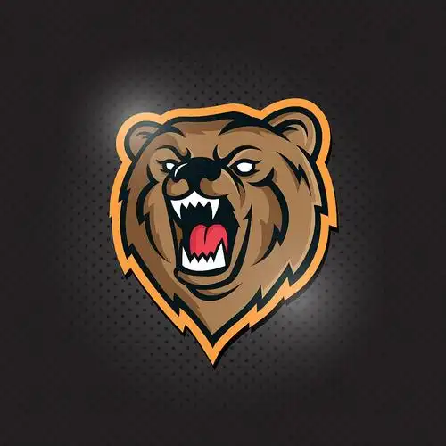 愤怒的熊头吉祥物