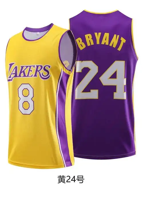 湖人科比8号球衣24号科比篮球衣鸳鸯篮球服单件女比赛训练队服男