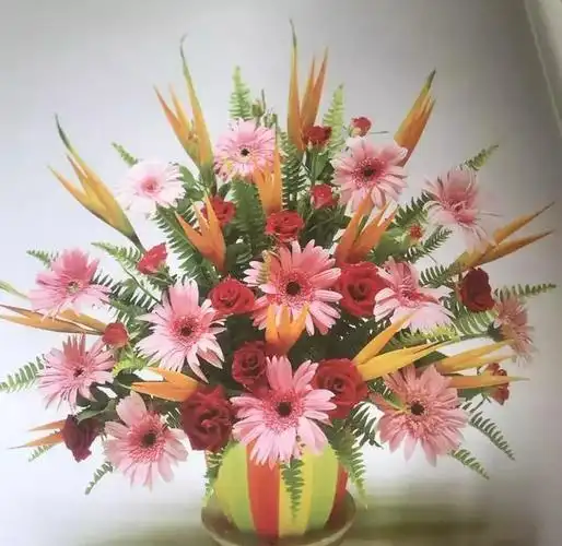 麦穗花艺扇形花束造型