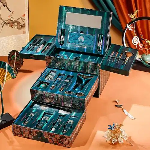 卡琪丽凤羽潮妆26件彩妆套装七夕情人节生日礼物国潮彩妆口红礼盒