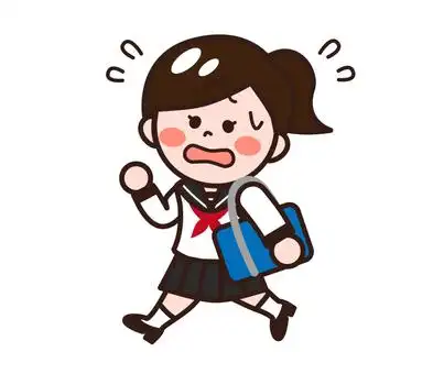 可能迟到的女学生(高中生/初中生)