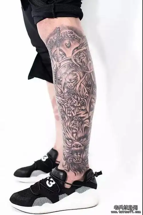 " "喜欢你呀"——老兵纹身店内【包小腿】作品欣赏