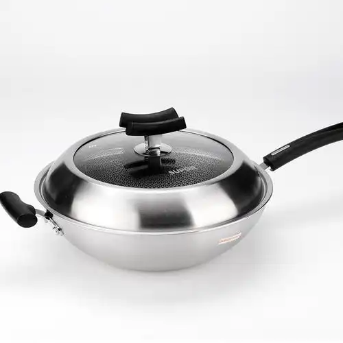 正品苏泊尔晶盾316l不锈钢全屏不粘炒锅cc3032ja1ja2炒锅