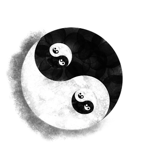 三伏天养生食物摄影图海报银耳羹健康甜品矢量古典太极八卦图背景太极