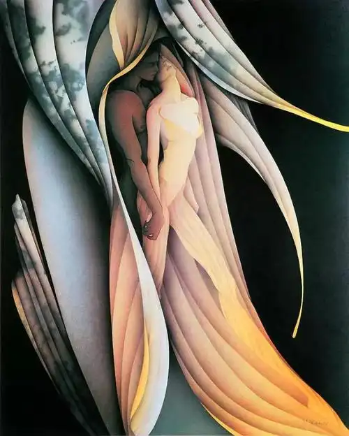 她将裸体融于花画出了女人性感妩媚无敌的美