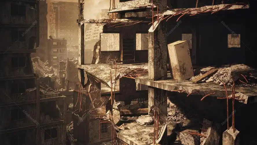 废墟战争城市建筑