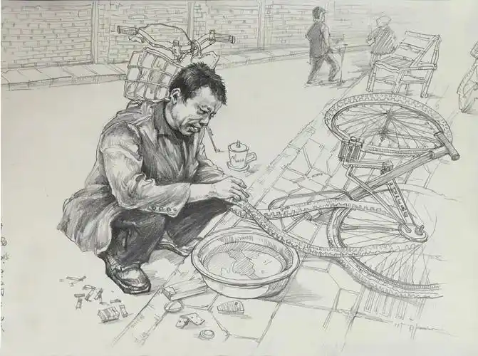 人物场景速写创作