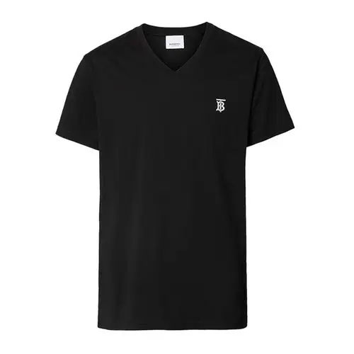 burberry博柏利新款男士tb刺绣黑色时尚短袖8017255t恤