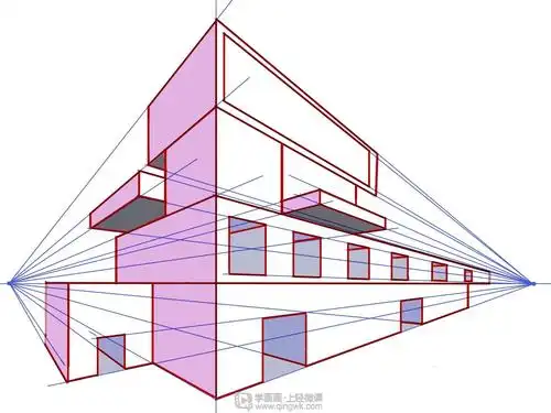 动漫插画基础两点透视练习