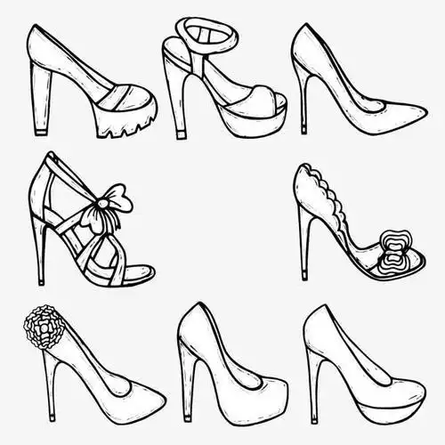 鞋子的简笔画的简笔画 简笔画图片大全-普车都