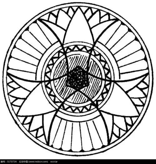 唯美圆形花瓣镂空装饰圆纹