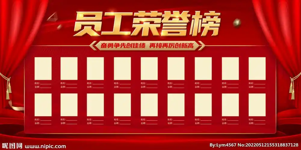 员工荣誉榜设计图__展板模板_广告设计_设计图库_昵图网nipic.com