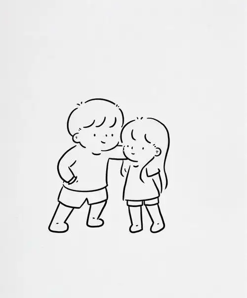 送给情侣的简笔画